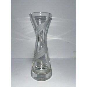 Vintage USSR Region Hand Cut Lead Crystal Vase, Soviet Union Cut Crystal Glass
